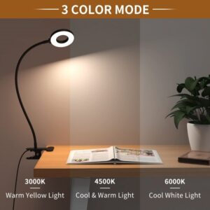 Flexible Gooseneck LED Desk Lamp with Clamp