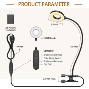 Flexible Gooseneck LED Desk Lamp with Clamp