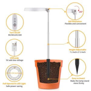 LED 5000K Full Spectrum Ground Plug-in Plant Grow Light