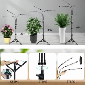 LED 6000K White Full Spectrum Grow Light Floor Lamp