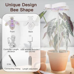 LED Ground Plug-in Bees Shape Plant Grow Light