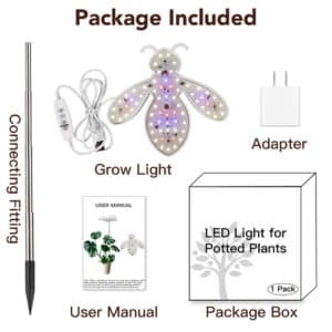 LED Ground Plug-in Bees Shape Plant Grow Light