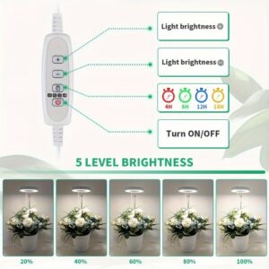 Floor-plugged Full Spectrum White Plant Light for Indoor