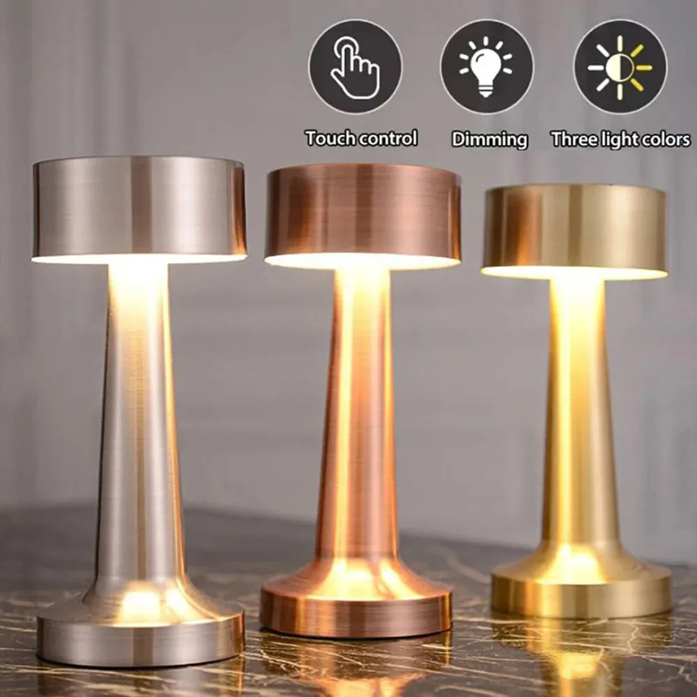 Gold Rechargeable Table Lamp