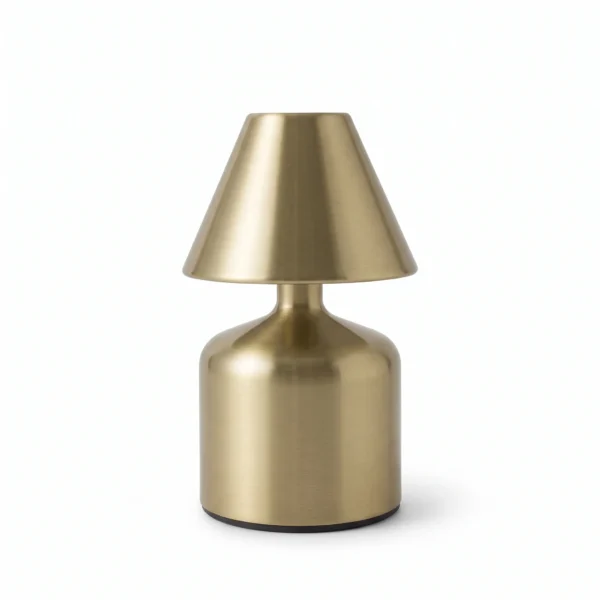 Metal Mushroom & Cone Rechargeable LED Cordless Table Lamp