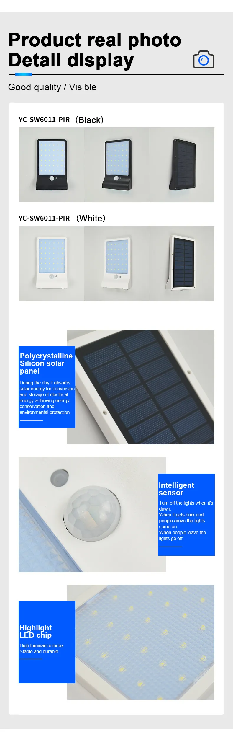 Solar Powered Outdoor Wall Lights​