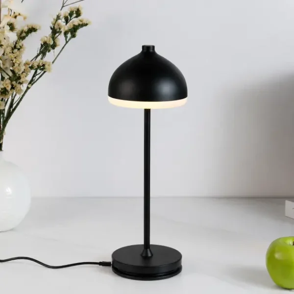 Cordless IP54 Aluminum Mushroom Table Lamp with Contact Charging Base