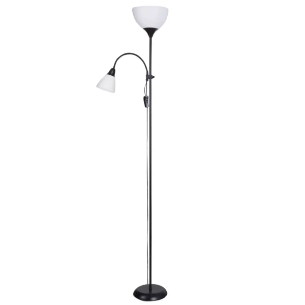 Dual-Light Torchiere Floor Lamp with Reading Arm – YG028