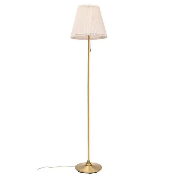 Stainless Steel Floor Lamps with Pleated Fabric Shade – YG032